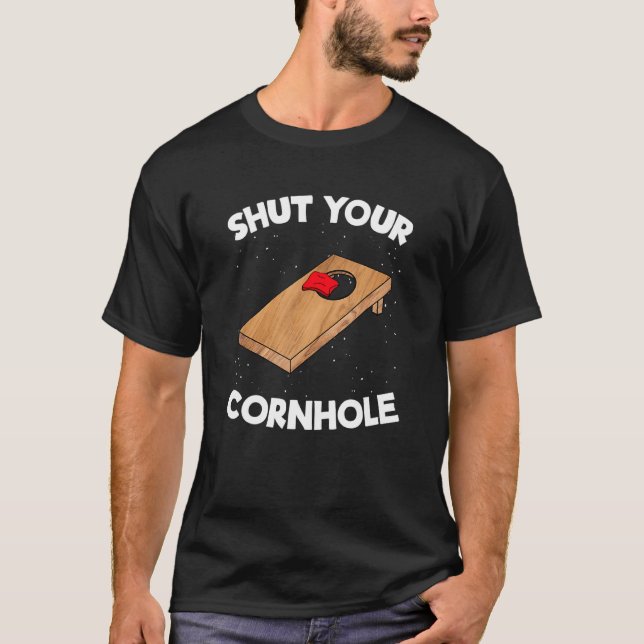 Stäng Cornhål-teamet Bean Bag Cornho T Shirt (Framsida)