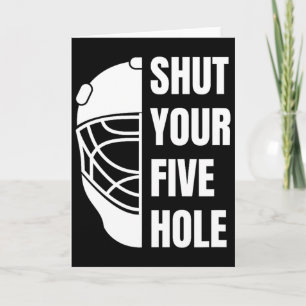 Stäng Din Femma Hål Roligt Hockey Målvakt Säger 5h Kort