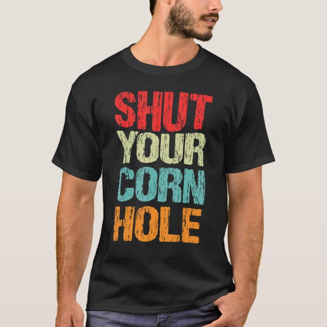 Stäng din Maj Hål Bean bad Cornhole Player 2 T Shirt (Framsida)