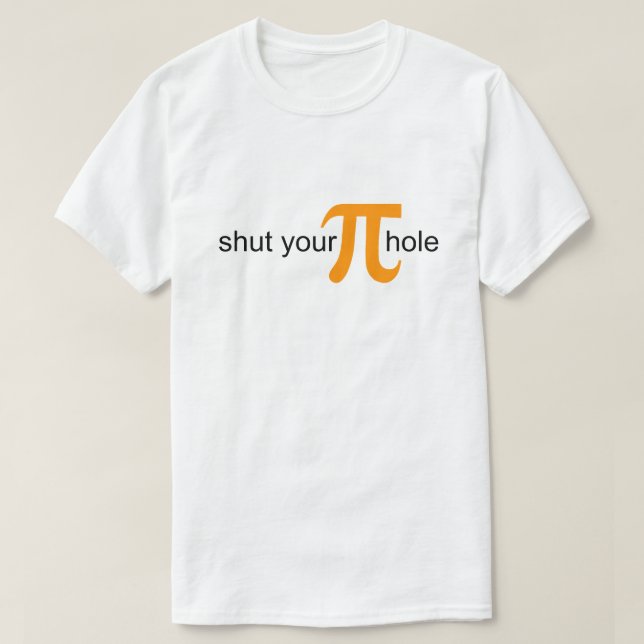 Stäng din Pi Hål Orange Paj Shirt Tee (Design framsida)