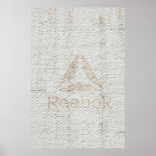 Stäng foto av Reebok-logotyp på väggen Poster