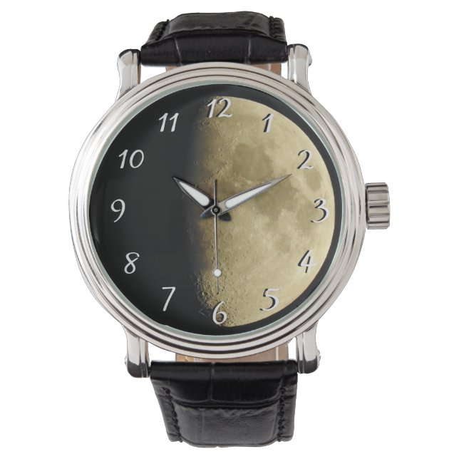Stäng foto för måne armbandsur (Framsida)