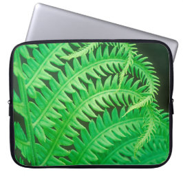 Stäng foto på en fern frond laptop fodral