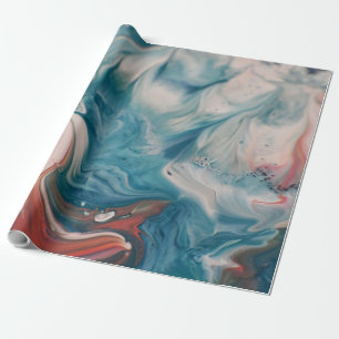 Stäng foto till Vatten Marbling Paint Presentpapper