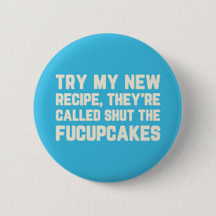 Stäng Fucupcakes det roliga citationstecknet Knapp