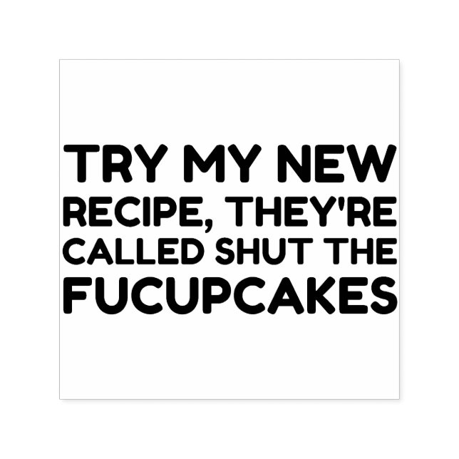 Stäng Fucupcakes Funny Quote Självfärgande Stämpel (Design)
