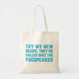 Stäng Fucupcakes Funny Quote Tygkasse