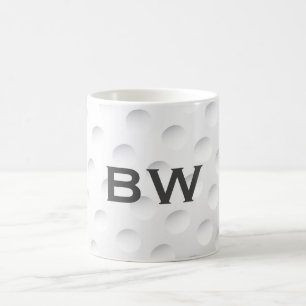 Stäng Golf Monogram Kaffemugg