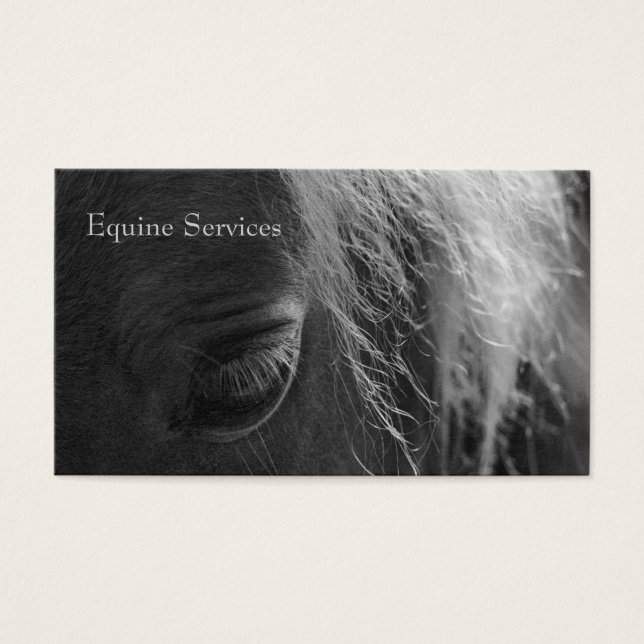 Stäng häst visitkort (Framsidan)