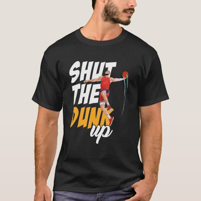 Stäng Idrottsmannen Dunk-basketball T Shirt (Framsida)