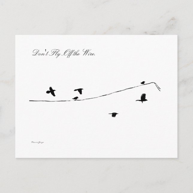 Stäng inte av kabeln vykort (Framsida)