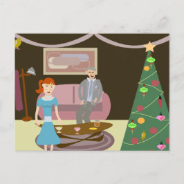 Stäng jul Party Vykort