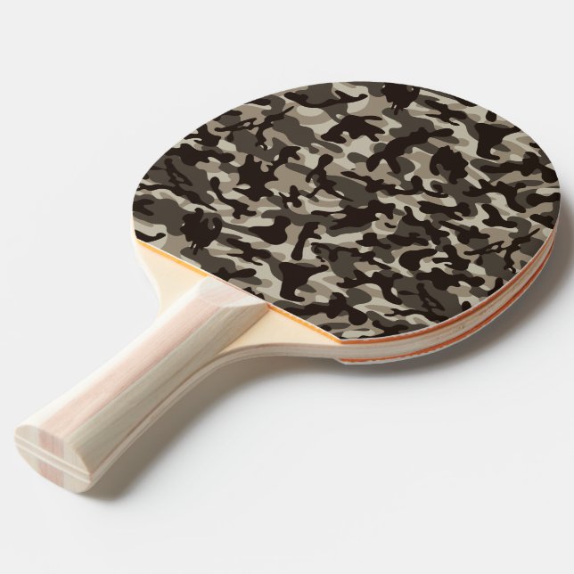 Stäng Kvartskamouflage Pingisracket (Ryggvinkel)