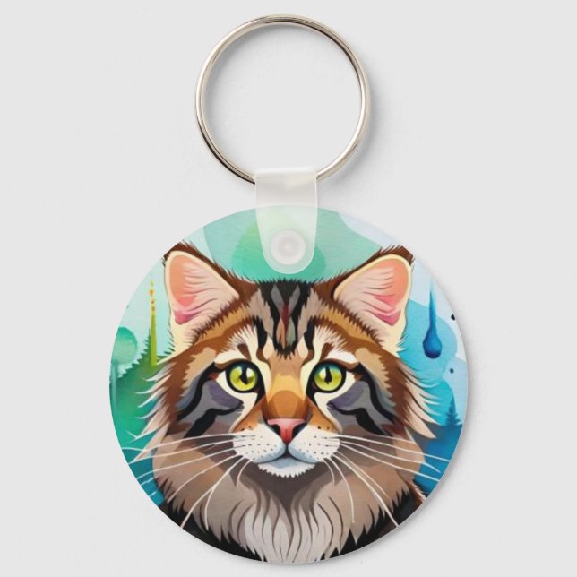 Stäng mini-Urklipp för tyst hund Nyckelring (Framsida)