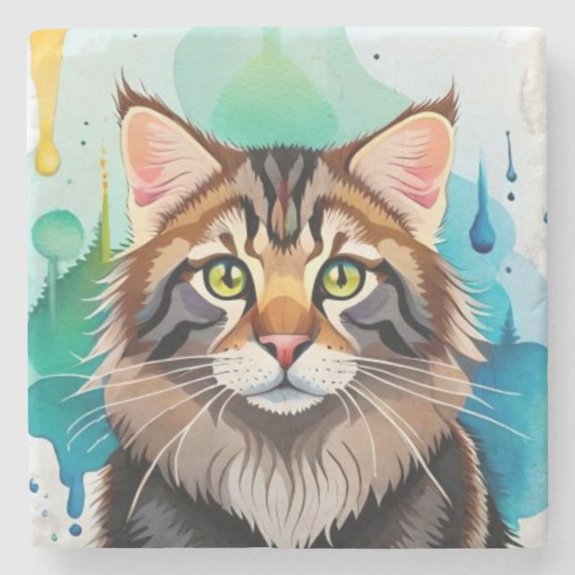 Stäng mini-Urklipp för tyst hund Stenunderlägg (Framsidan)