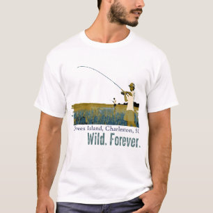 Stång och rullfiske på den Dewees ömarshen T Shirt