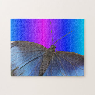 Stäng pussel: Blue Morpho Butterfly Pussel