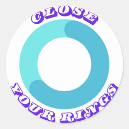 Stäng Ring Sticker Runt Klistermärke