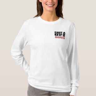 STÄNG SIG UPP OCH ÅKA SKRIDSKOR (figuren) T-shirt