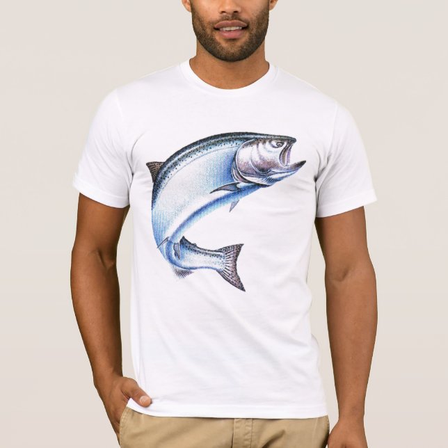 Stäng sig upp och fiska tee shirt (Framsida)