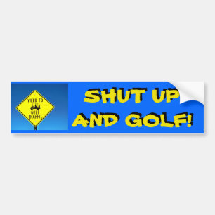 Stäng sig upp och Golf! - Långsam klistermärke