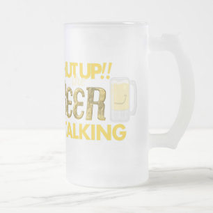 Stäng sig upp!! Ölen talar den frostade Glass Frostat Ölglas