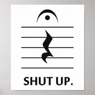 Stäng sig upp vid musikbeteckningssystemet poster