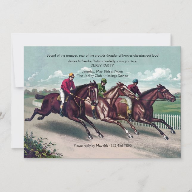 Stäng Tävling Derby-inbjudan Inbjudningar (Framsida)