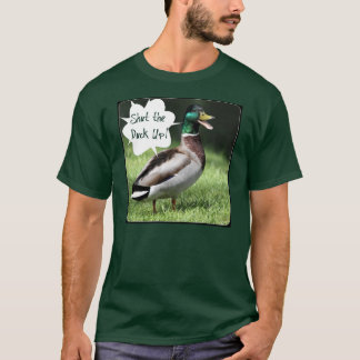 Stäng upp ankan tee shirt
