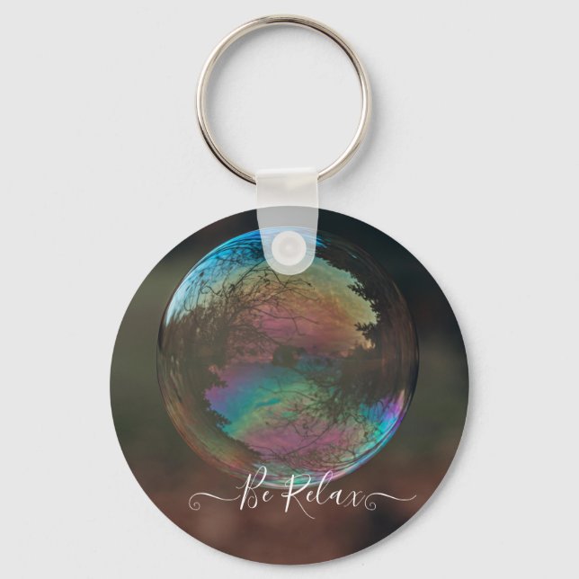 Stäng upp bubbelnyckelkedjan nyckelring (Framsida)