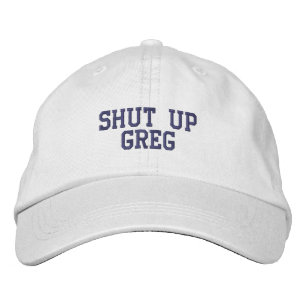Stäng upp den Greg hatten Broderad Keps