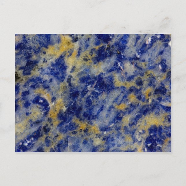 Stäng upp en blå sodalit vykort (Framsida)