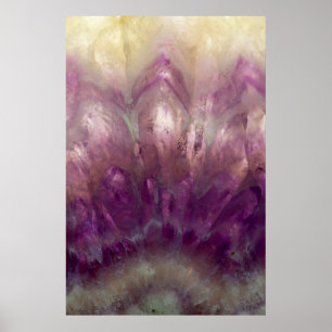 Stäng upp en lila Amethyst Poster