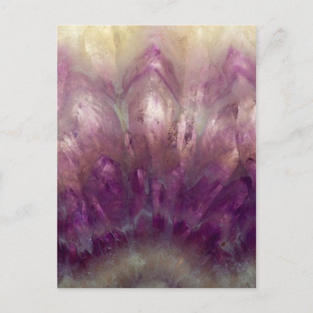 Stäng upp en lila Amethyst Vykort (Framsida)