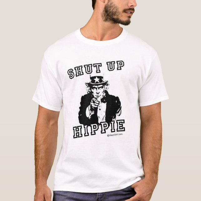 STÄNG UPP HIPPIEN T-SHIRT (Framsida)