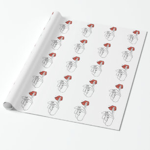 stäng upp offensiva t-skjortor presentpapper