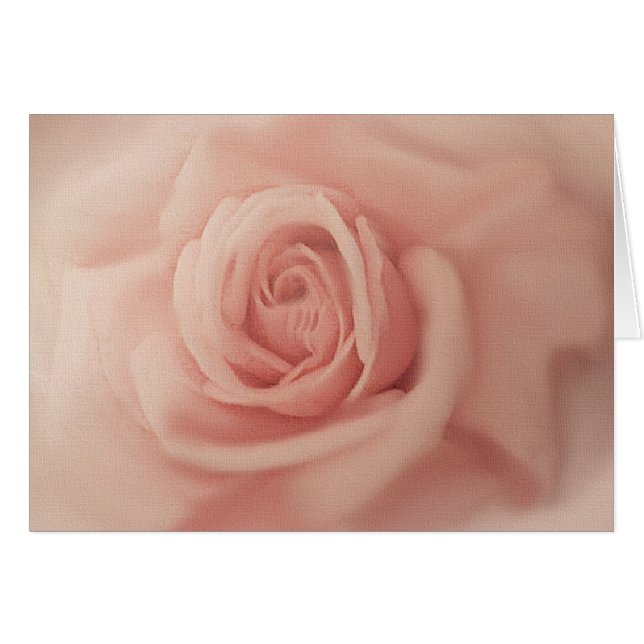 Stäng upp Rosa ros-kort Hälsningskort (Framsidan Horizontal)