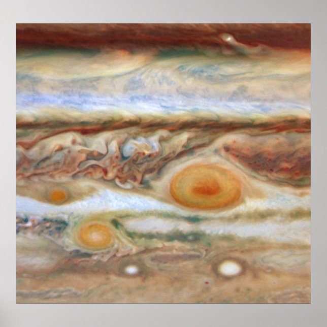 Stäng vyn av Planet Jupiters Big Red Spot Poster (Framsidan)