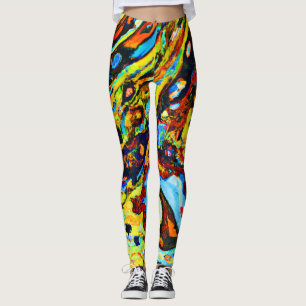 Stängande Abstrakt Mönster Leggings