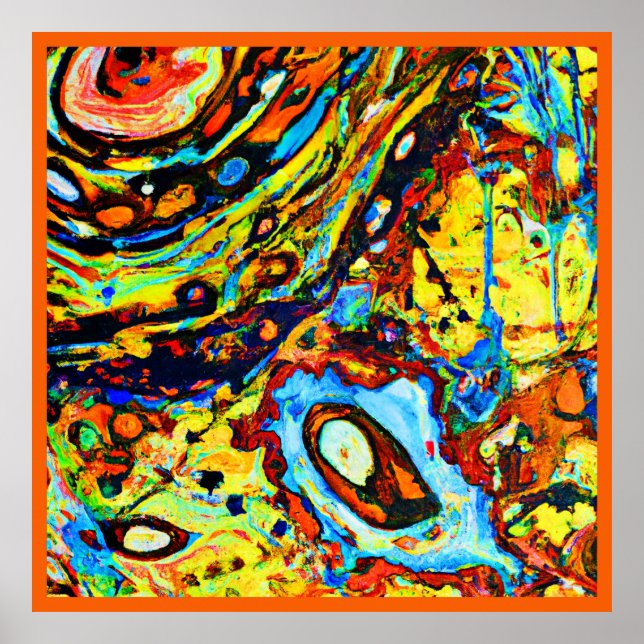 Stängande Abstrakt Mönster Poster (Framsidan)