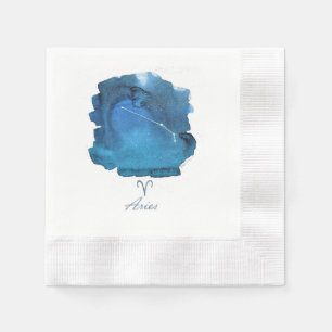 Stängande åror Zodiac Constellation Papprare bl Pappersservett