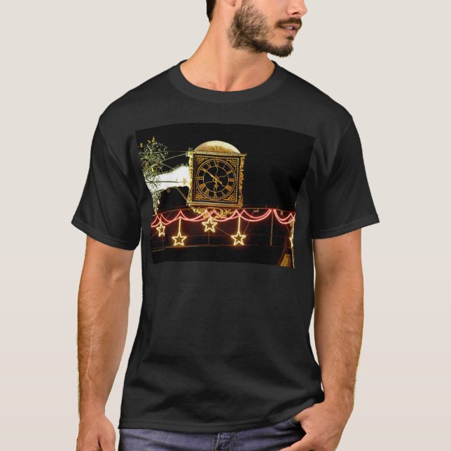 Stängande klocka i Julafton T-shirt (Framsida)