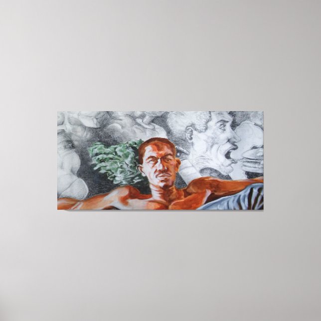 Stängande konst av blandade mediekurser: Fina kont Canvastryck (Framsida)