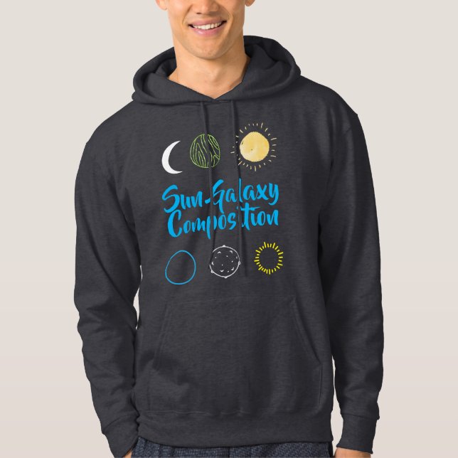 Stängande utformning av kombinationen Sol Galaxy Hoodie (Framsida)