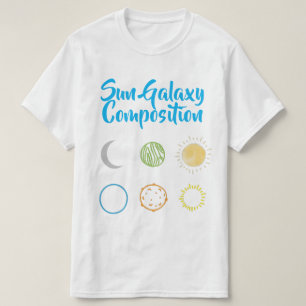 Stängande utformning av kombinationen Sol Galaxy T Shirt