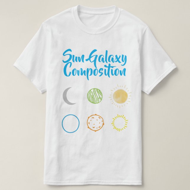 Stängande utformning av kombinationen Sol Galaxy T Shirt (Design framsida)