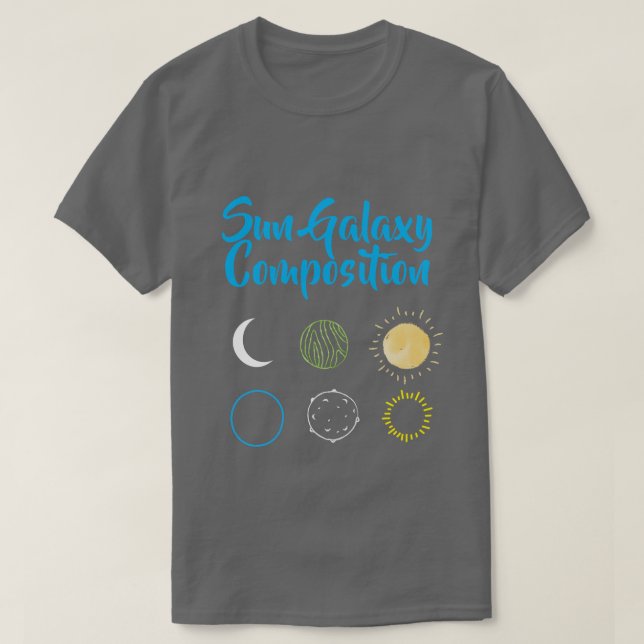 Stängande utformning av kombinationen Sol Galaxy T Shirt (Design framsida)