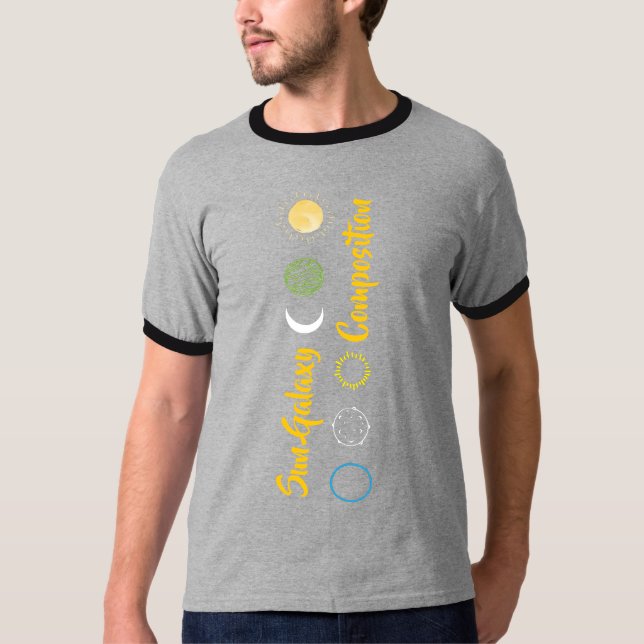 Stängande utformning av kombinationen Sol Galaxy T Shirt (Framsida)