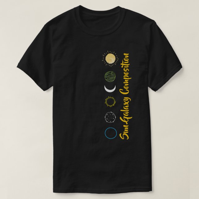 Stängande utformning av kombinationen Sol Galaxy T Shirt (Design framsida)