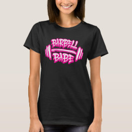 Stångbarbisk Rosa Distressed Gym Styrkelyft T Shirt
